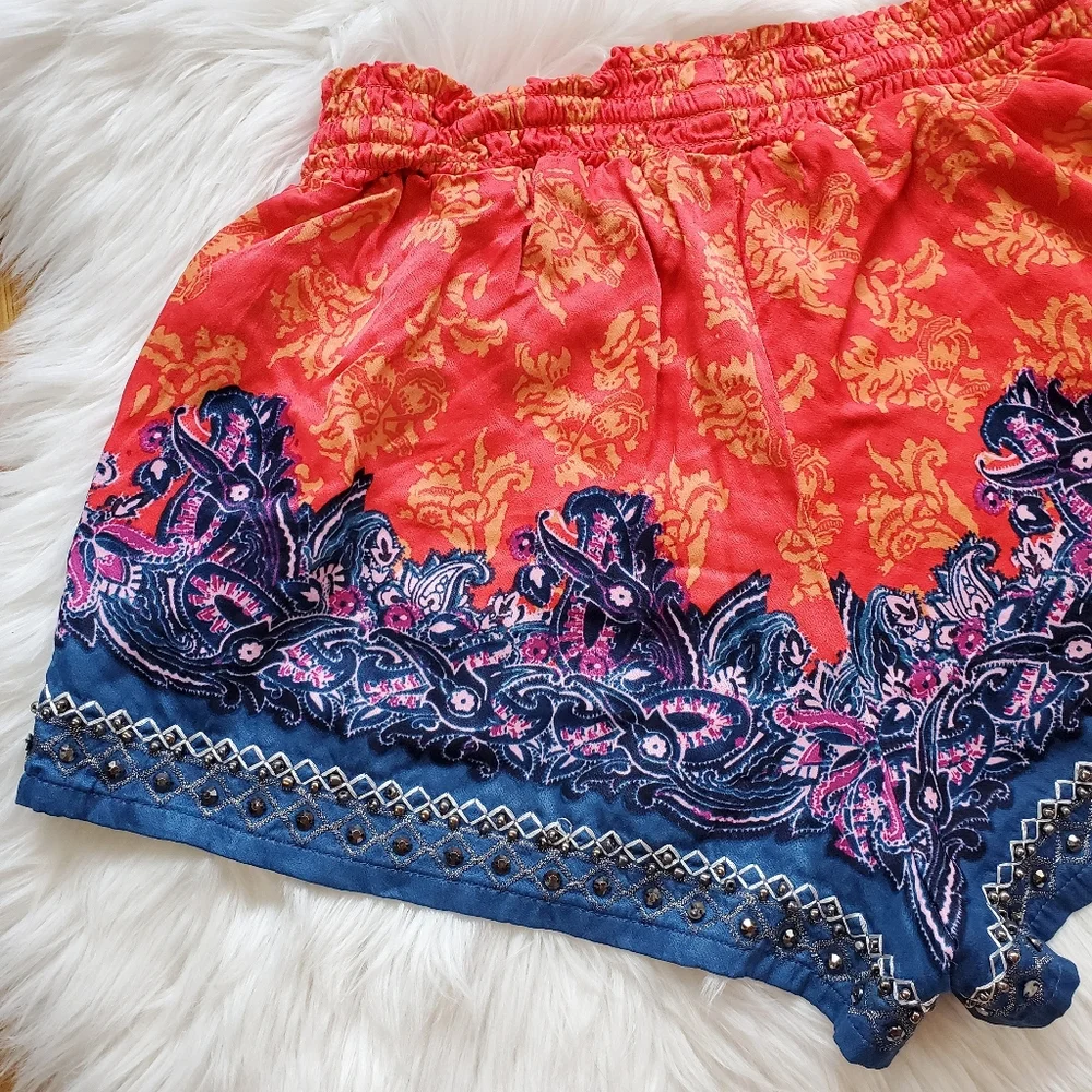 Free People San Paulo Beaded Shorts